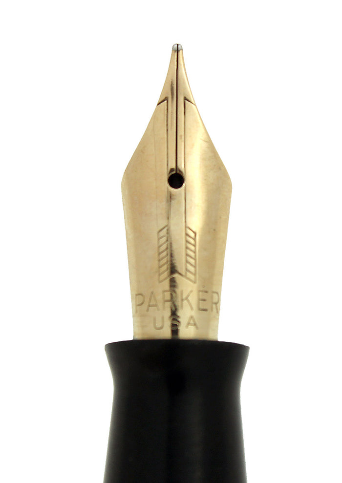 1946 PARKER AZURE BLUE PEARL VACUMATIC FOUNTAIN PEN MAJOR SIZE RESTORED OFFERED BY ANTIQUE DIGGER