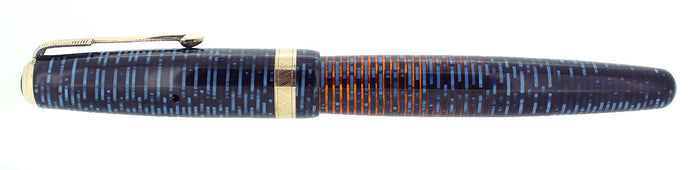 1946 PARKER AZURE PEARL VACUMATIC MAJOR FOUNTAIN PEN RESTORED OFFERED BY ANTIQUE DIGGER