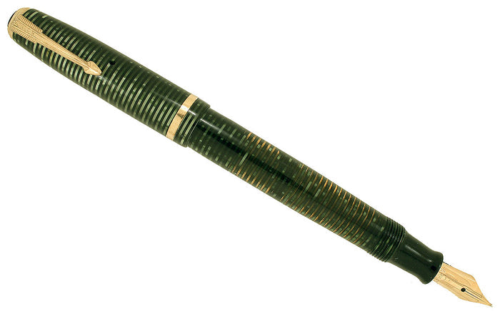 1946 PARKER EMERALD PEARL VACUMATIC DEBUTANTE FOUNTAIN PEN RESTORED