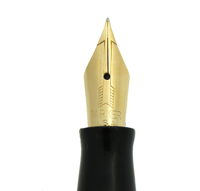 1946 PARKER EMERALD PEARL VACUMATIC MAJOR FOUNTAIN PEN F-BBB+ FLEX NIB RESTORED OFFERED BY ANTIQUE DIGGER