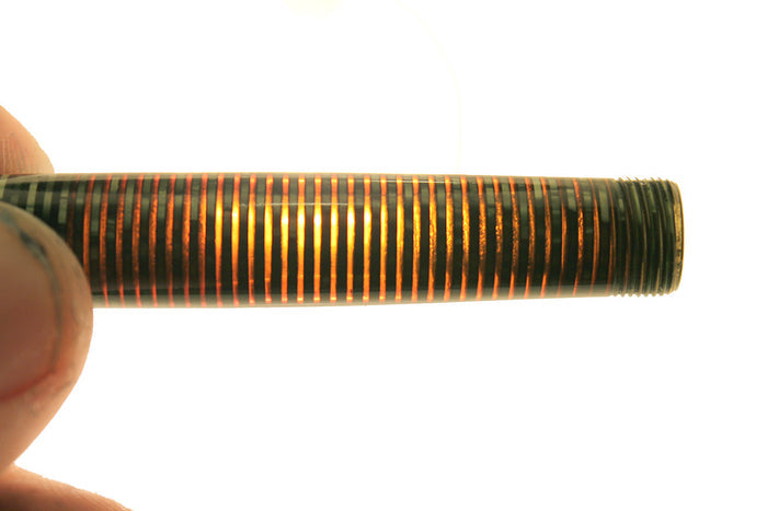 1946 PARKER EMERALD PEARL VACUMATIC MAJOR FOUNTAIN PEN F to B FLEX NIB RESTORED OFFERED BY ANTIQUE DIGGER