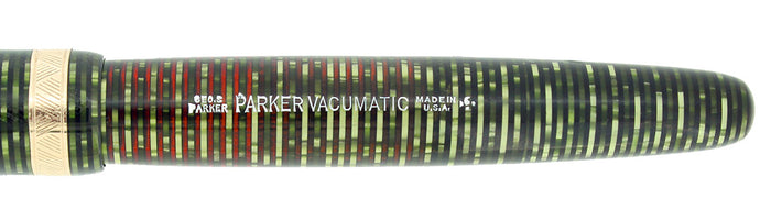 1946 PARKER VACUMATIC EMERALD PEARL SINGLE JEWEL FOUNTAIN PEN RESTORED NEAR MINT OFFERED BY ANTIQUE DIGGER