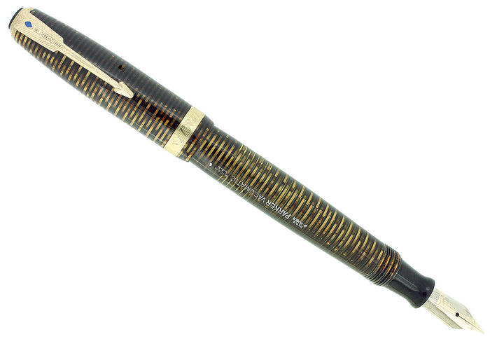 1946 PARKER VACUMATIC GOLDEN PEARL MAJOR FOUNTAIN PEN RESTORED NEAR MINT OFFERED BY ANTIQUE DIGGER