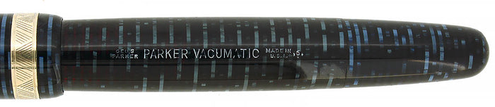 1946 PARKER VACUMATIC MAJOR AZURE BLUE PEARL FOUNTAIN PEN RESTORED OFFERED BY ANTIQUE DIGGER