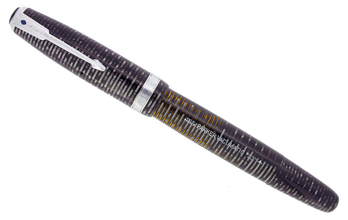 1946 PARKER VACUMATIC SILVER PEARL FOUNTAIN PEN RESTORED NEAR MINT OFFERED BY ANTIQUE DIGGER