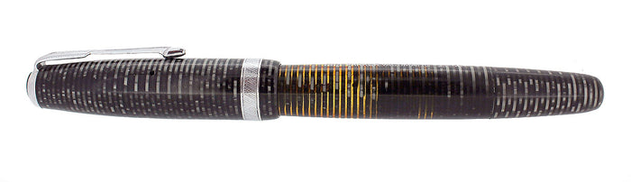 1946 PARKER VACUMATIC SILVER PEARL FOUNTAIN PEN RESTORED NEAR MINT OFFERED BY ANTIQUE DIGGER