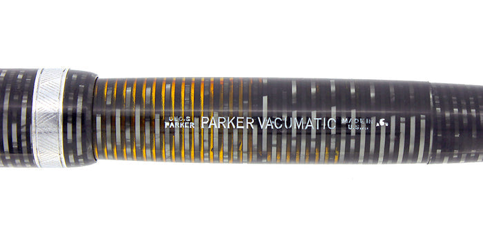 1946 PARKER VACUMATIC SILVER PEARL FOUNTAIN PEN RESTORED NEAR MINT OFFERED BY ANTIQUE DIGGER