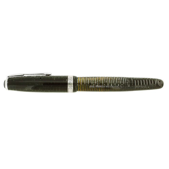 1946 PARKER VACUMATIC SILVER PEARL VMAJOR FOUNTAIN PEN RESTORED OFFERED BY ANTIQUE DIGGER