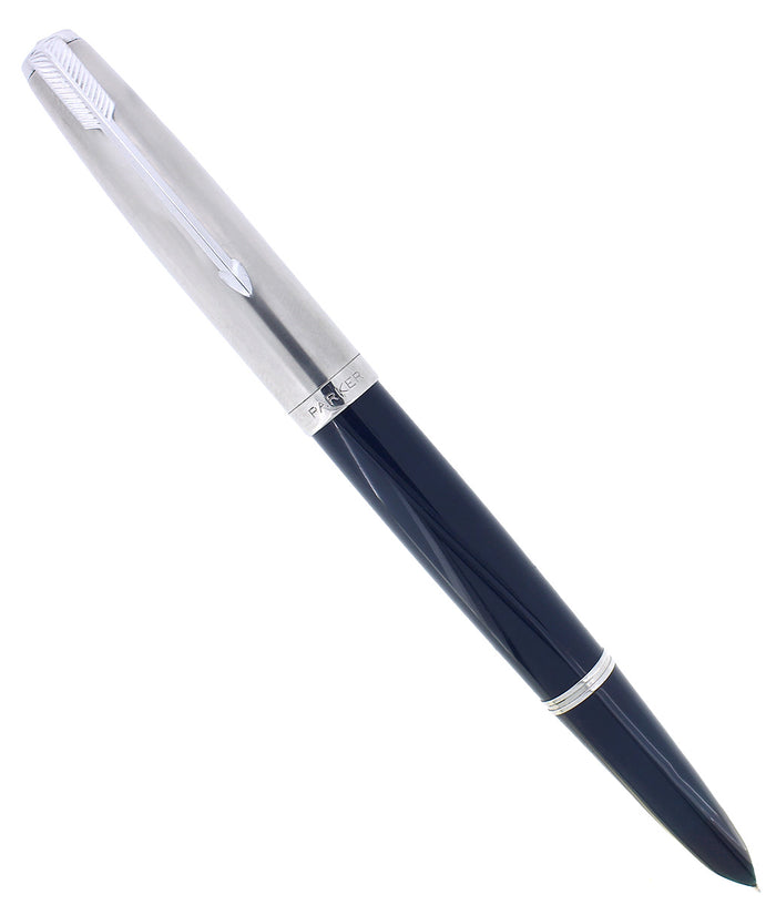 1947 PARKER 51 CEDAR BLUE VACUMATIC FINE NIB FOUNTAIN PEN RESTORED NEAR MINT OFFERED BY ANTIQUE DIGGER