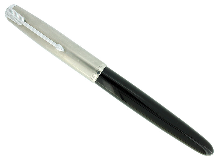 1947 PARKER 51 INDIA BLACK VACUMATIC SMOOTH FINE NIB FOUNTAIN PEN RESTORED OFFERED BY ANTIQUE DIGGER