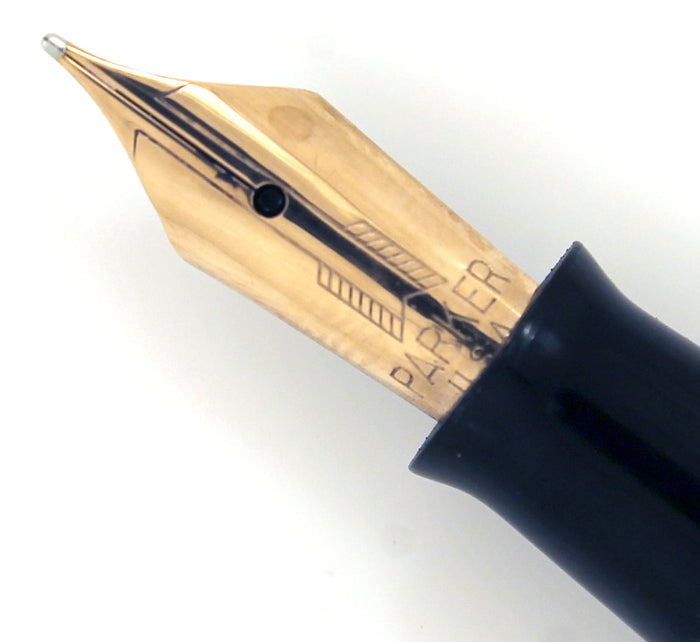 1947 PARKER AZURE BLUE PEARL VACUMATIC DEBUTANTE FOUNTAIN PEN F - BB NIB RESTORED OFFERED BY ANTIQUE DIGGER