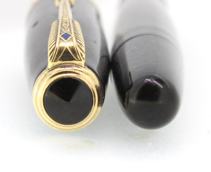 1947 PARKER AZURE PEARL VACUMATIC MAJOR SINGLE JEWEL FOUNTAIN PEN RESTORED OFFERED BY ANTIQUE DIGGER
