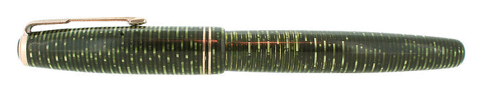 1947 PARKER VACUMATIC EMERALD PEARL SINGLE JEWEL FOUNTAIN PEN RESTORED NEAR MINT OFFERED BY ANTIQUE DIGGER