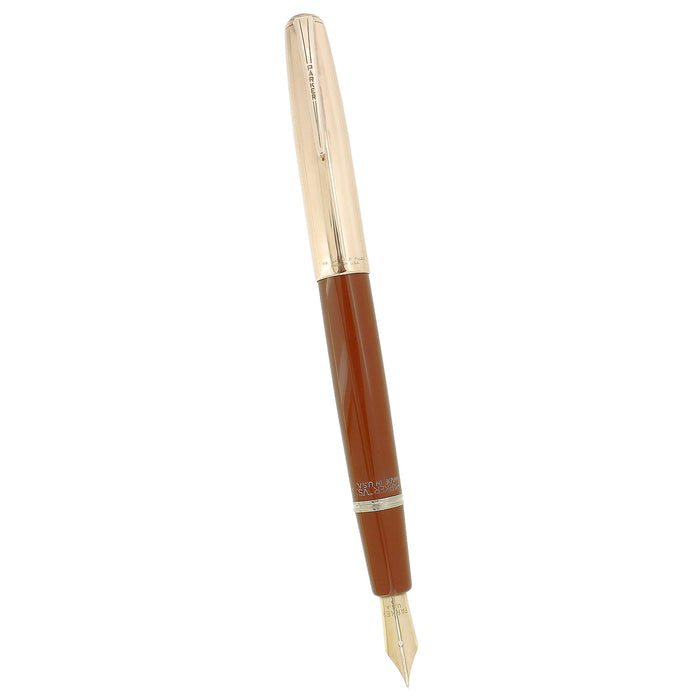 1947 PARKER VS "VACUMATIC SUCCESSOR" RUST W/GOLD CAP FOUNTAIN PEN RESTORED