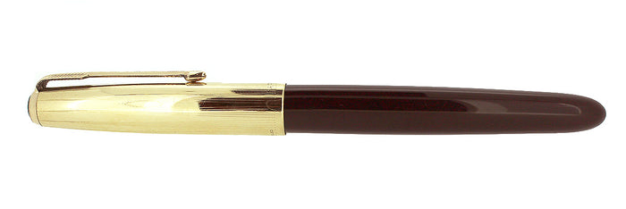 1948 PARKER 51 BURGUNDY AEROMETRIC FOUNTAIN PEN FINE/MEDIUM NIB RESTORED OFFERED BY ANTIQUE DIGGER