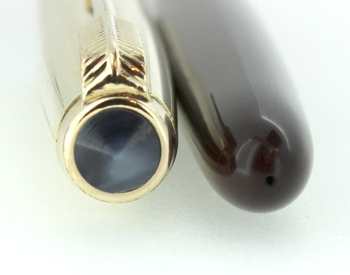 1948 PARKER 51 BURGUNDY AEROMETRIC FOUNTAIN PEN FINE/MEDIUM NIB RESTORED OFFERED BY ANTIQUE DIGGER