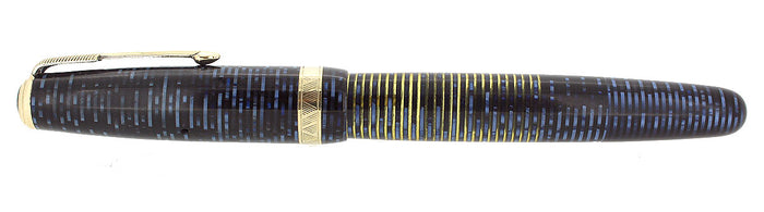 1948 PARKER AZURE PEARL VACUMATIC FOUNTAIN PEN MAJOR SIZE RESTORED NEAR MINT OFFERED BY ANTIQUE DIGGER