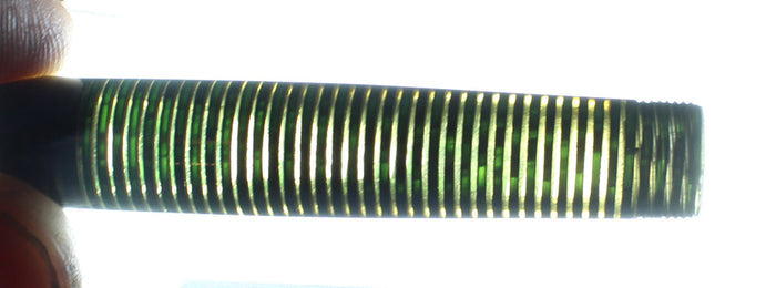 1948 PARKER EMERALD PEARL VACUMATIC FOUNTAIN PEN MAJOR SIZE F-B FLEX NIB RESTORED OFFERED BY ANTIQUE DIGGER