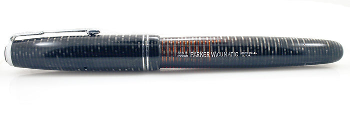 1948 PARKER SILVER PEARL VACUMATIC MAJOR FOUNTAIN PEN NEAR MINT CONDITION RESTORED