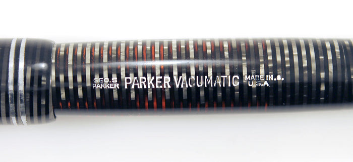 1948 PARKER SILVER PEARL VACUMATIC MAJOR FOUNTAIN PEN NEAR MINT CONDITION RESTORED