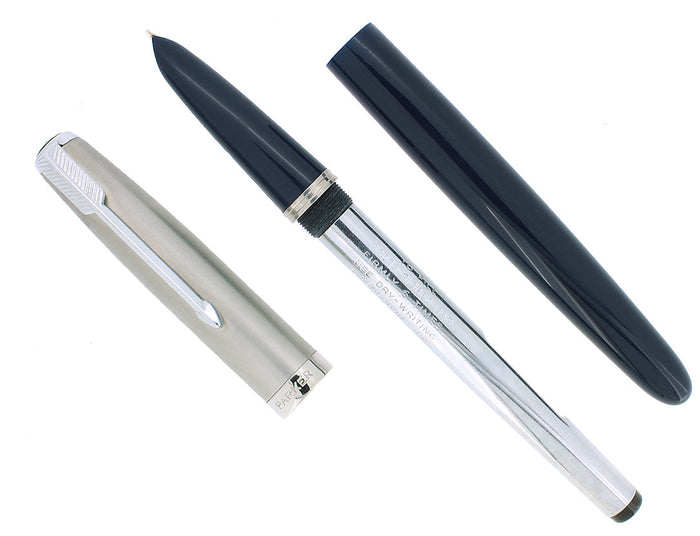 1949 PARKER 51 MIDNIGHT BLUE AEROMETRIC FOUNTAIN PEN RESTORED NEAR MINT OFFERED BY ANTIQUE DIGGER