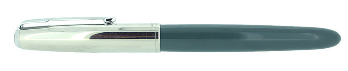 1949 PARKER 51 NAVY GREY AEROMETRIC SMOOTH FINE NIB FOUNTAIN PEN RESTORED OFFERED BY ANTIQUE DIGGER