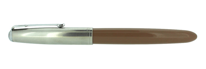 1950 PARKER 51 COCOA AEROMETRIC FOUNTAIN PEN MEDIUM NIB RESTORED OFFERED BY ANTIQUE DIGGER