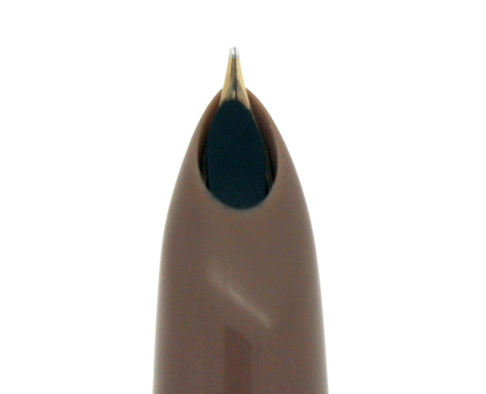 1950 PARKER 51 COCOA AEROMETRIC FOUNTAIN PEN MEDIUM NIB RESTORED OFFERED BY ANTIQUE DIGGER