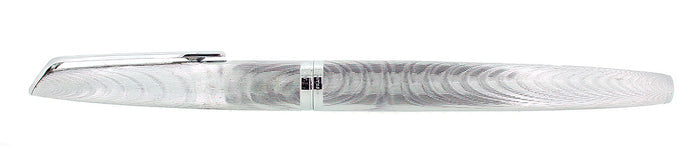 1950S WATERMAN C/F SILVER MOIRE FOUNTAIN PEN 18K NIB & PENCIL SET NR MINT OFFERED BY ANTIQUE DIGGER
