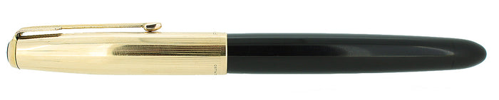 1951 PARKER 51 BLACK W/GOLD CAP AEROMETRIC FOUNTAIN PEN RESTORED OFFERED BY ANTIQUE DIGGER