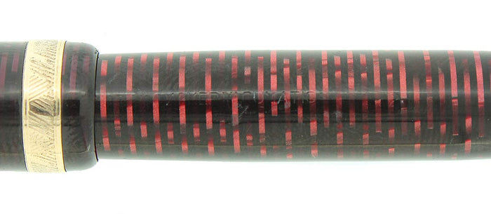 1952 PARKER BURGUNDY PEARL VACUMATIC FOUNTAIN PEN F-BB FLEX NIB RESTORED OFFERED BY ANTIQUE DIGGER