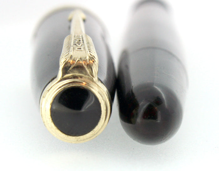 1952 PARKER BURGUNDY PEARL VACUMATIC MAJOR FOUNTAIN PEN XF-BB FLEX NIB RESTORED OFFERED BY ANTIQUE DIGGER