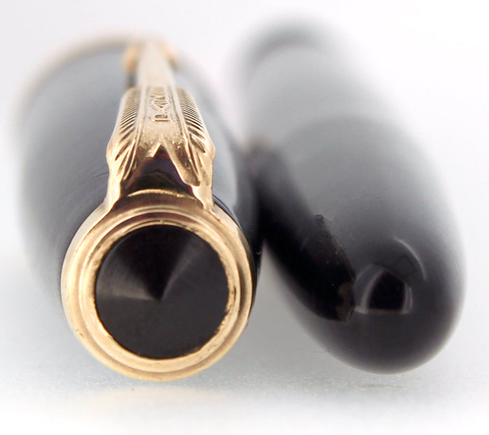 1953 PARKER AZURE PEARL VACUMATIC FOUNTAIN PEN F-BB FLEX NIB RESTORED OFFERED BY ANTIQUE DIGGER