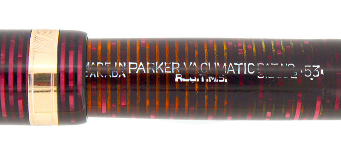 1953 PARKER BURGUNDY PEARL VACUMATIC MADE IN CANADA FOUNTAIN PEN RESTORED OFFERED BY ANTIQUE DIGGER