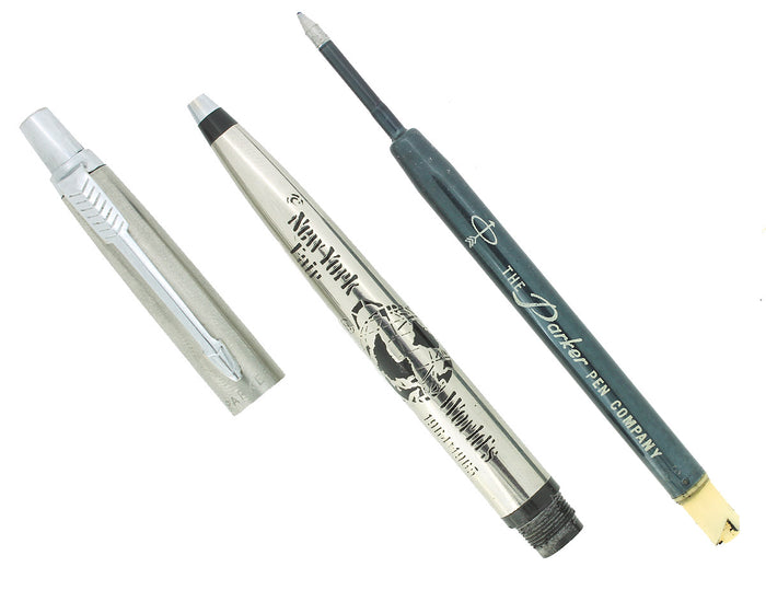 1964/65 PARKER JOTTER NEW YORK WORLD'S FAIR BALLPOINT PEN STERLING OVERLAY OFFERED BY ANTIQUE DIGGER