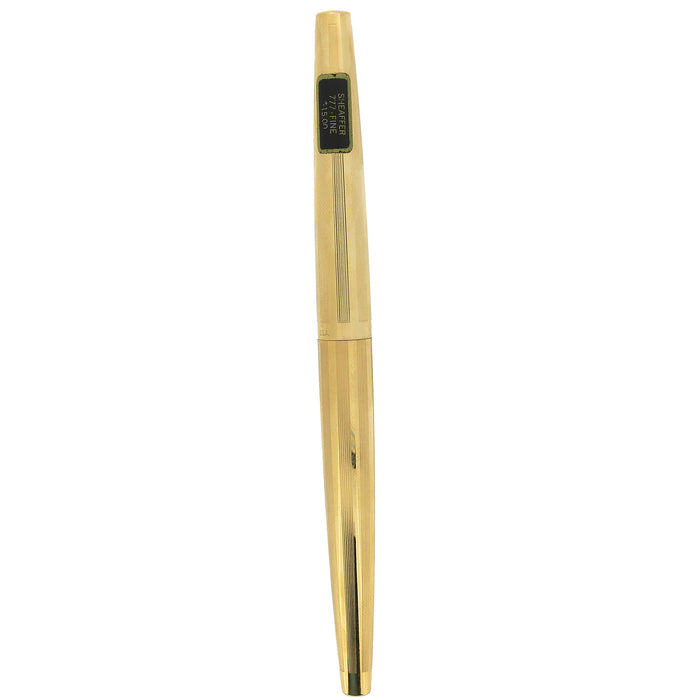 1968 SHEAFFER STYLIST 777 STICKERED NEVER INKED ORIGINAL BUTTON FILLER FOUNTAIN PEN OFFERED BY ANTIQUE DIGGER