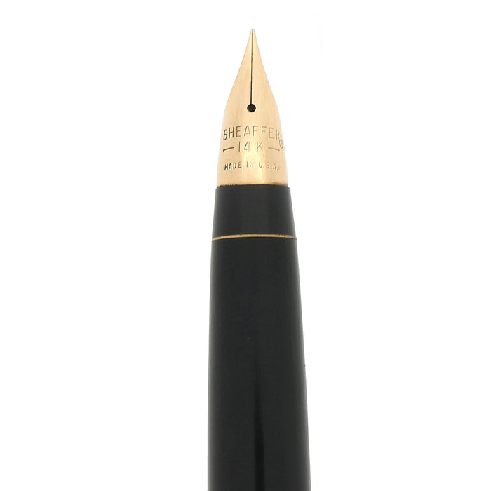 1968 SHEAFFER STYLIST 777 STICKERED NEVER INKED ORIGINAL BUTTON FILLER FOUNTAIN PEN OFFERED BY ANTIQUE DIGGER