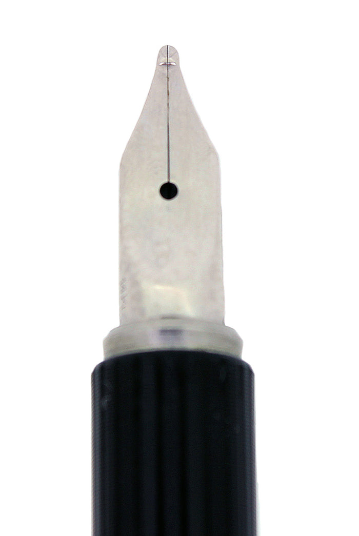 1970S AURORA HASTIL ECOSTEEL 14K BROAD NIB FOUNTAIN PEN NEW IN BOX NEVER INKED OFFERED BY ANTIQUE DIGGER