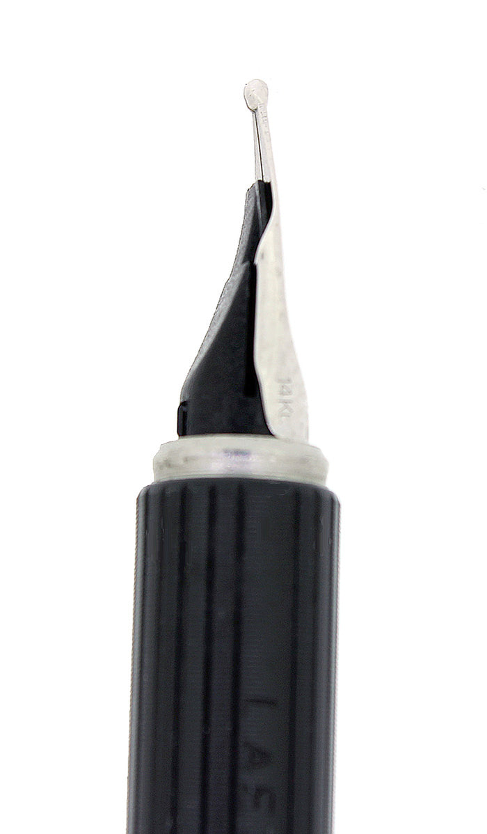 1970S AURORA HASTIL ECOSTEEL 14K BROAD NIB FOUNTAIN PEN NEW IN BOX NEVER INKED OFFERED BY ANTIQUE DIGGER