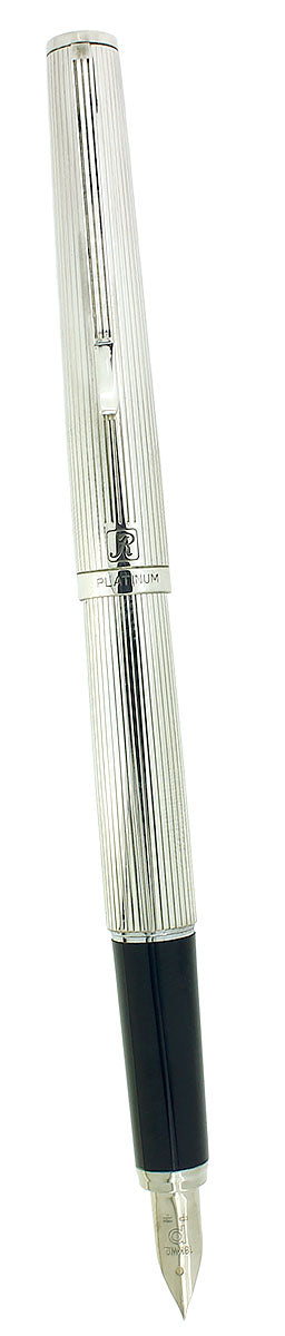 1970S PLATINUM (JAPAN) LINED STERLING 18K NIB FOUNTAIN PEN NEW OLD STOCK OFFERED BY ANTIQUE DIGGER