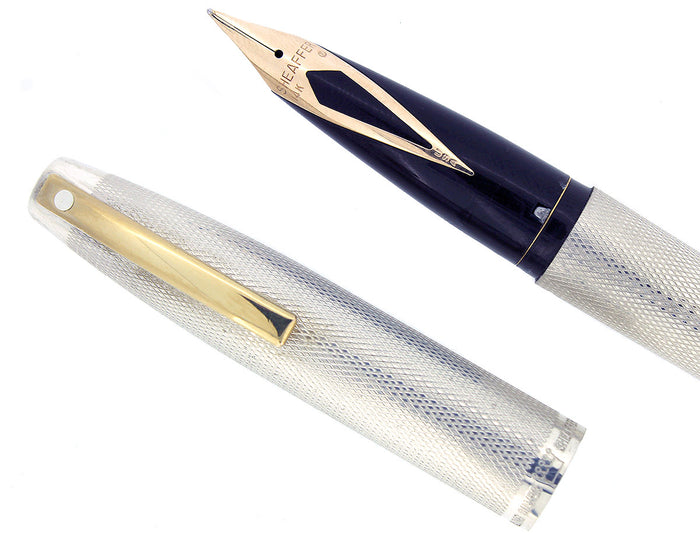 1970S SHEAFFER STERLING SILVER IMPERIAL BARLEY DESIGN MODEL 826 FOUNTAIN PEN NEW OLD STOCK OFFERED BY ANTIQUE DIGGER