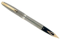 1971 SHEAFFER STERLING SILVER IMPERIAL TOUCHDOWN FILLER FOUNTAIN PEN DIAMOND DESIGN RESTORED OFFERED BY ANTIQUE DIGGER