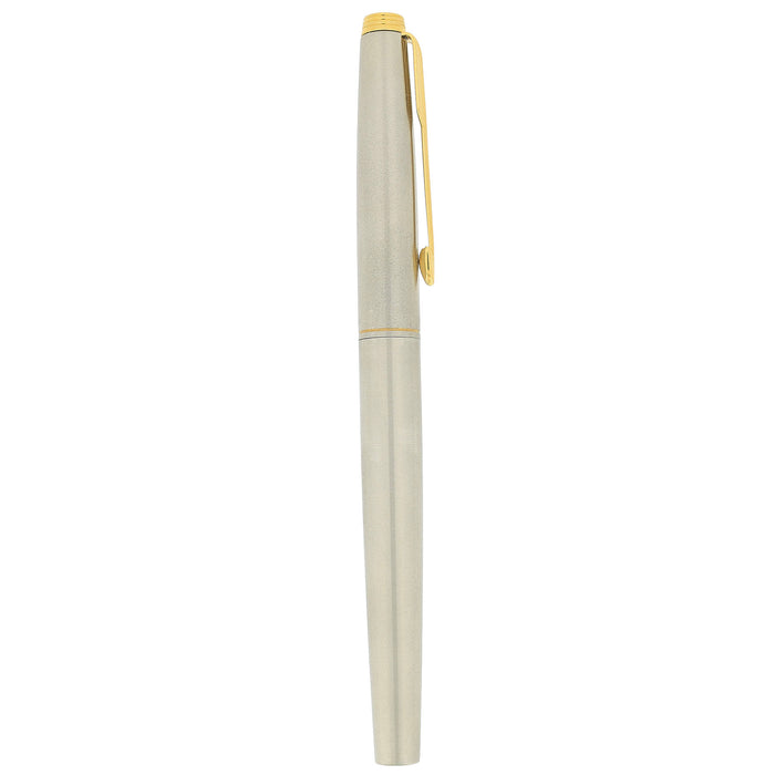 1974 PARKER 75 FLIGHTER DELUXE W/75 INSCRIPTION (EARLY PRODUCTION) STAINLESS 14K XF NIB FOUNTAIN PEN NEW IN BOX OFFERED BY ANTIQUE DIGGER