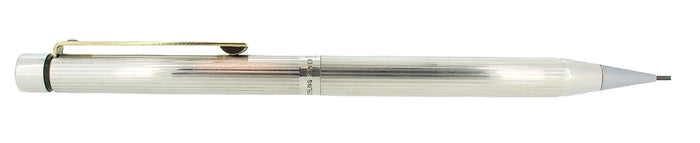 1976 SHEAFFER TARGA MODEL 1004X GOLD TRIM STERLING SILVER STRAIGHT LINE PENCIL MINT CONDITION OFFERED BY ANTIQUE DIGGER