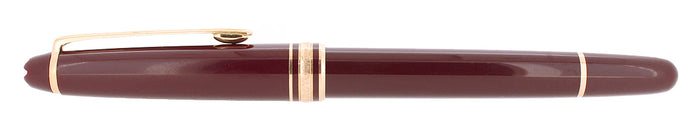 1980S MONTBLANC BORDEAUX MEISTERSTUCK CLASSIQUE GOLD TRIM ROLLERBALL PEN W/BOX MINT OFFERED BY ANTIQUE DIGGER