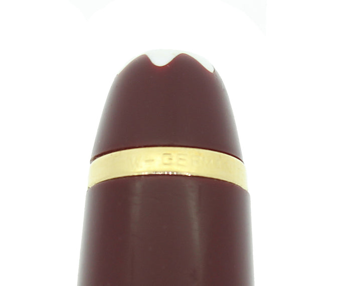 1980S MONTBLANC BORDEAUX MEISTERSTUCK CLASSIQUE GOLD TRIM ROLLERBALL PEN W/BOX MINT OFFERED BY ANTIQUE DIGGER