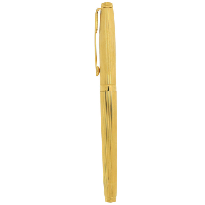 1989 PARKER 75 22K GOLD PLATE 18K FINE NIB FOUNTAIN PEN NEW IN BOX OFFERED BY ANTIQUE DIGGER