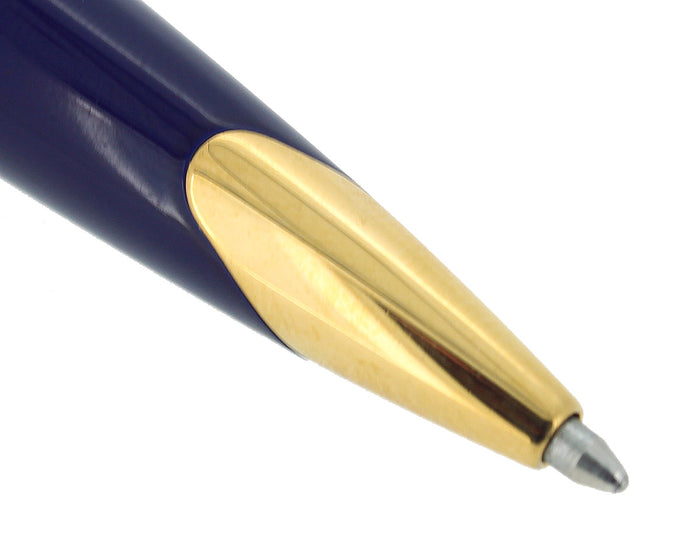 1990S WATERMAN CARENE SILVER CAP BLUE LACQUER BARREL BALLPOINT PEN MINT CONDITION OFFERED BY ANTIQUE DIGGER