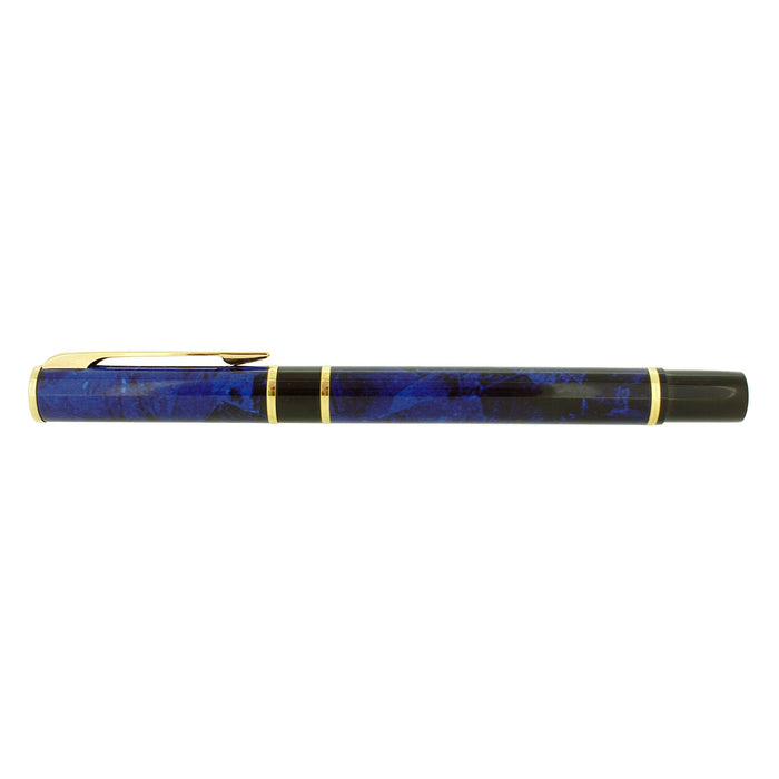 1990S WATERMAN LAUREAT II MINERAL BLUE MARBLE LACQUER FOUNTAIN PEN MINT