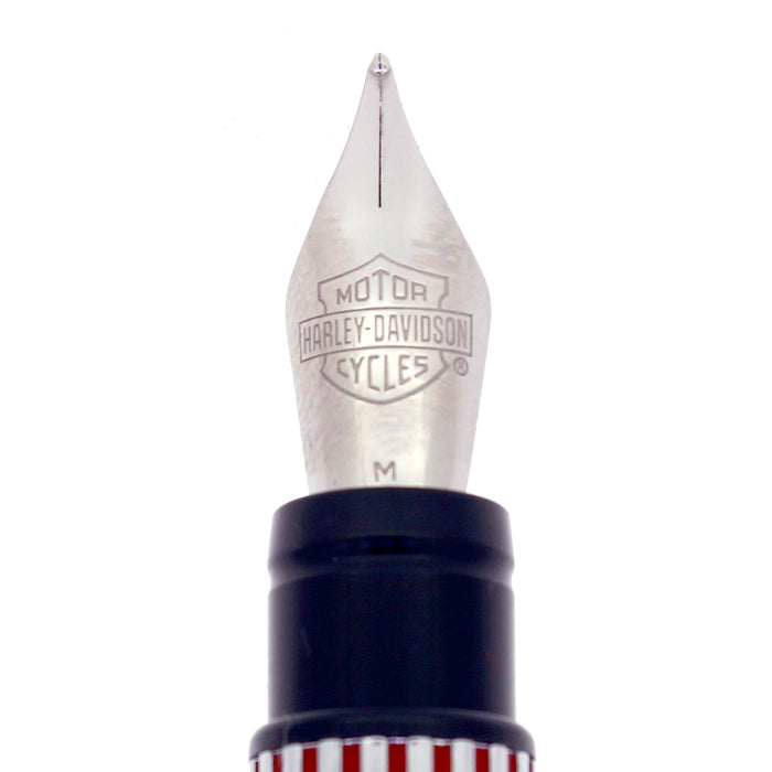 1990S WATERMAN RED & CHROME DEALER SAMPLE HARLEY DAVIDSON FOUNTAIN PEN OFFERED BY ANTIQUE DIGGER